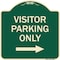 Signmission Reserved Parking Visitor Parking W/ Right Arrow Heavy-Gauge Aluminum Sign, 18" x 18", G-1818-23020 A-DES-G-1818-23020 - alternate 1